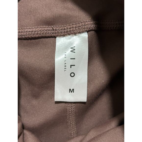 Wilo The Label Chocolate Brown Flare High Rise Leggings Medium - Picture 6 of 10